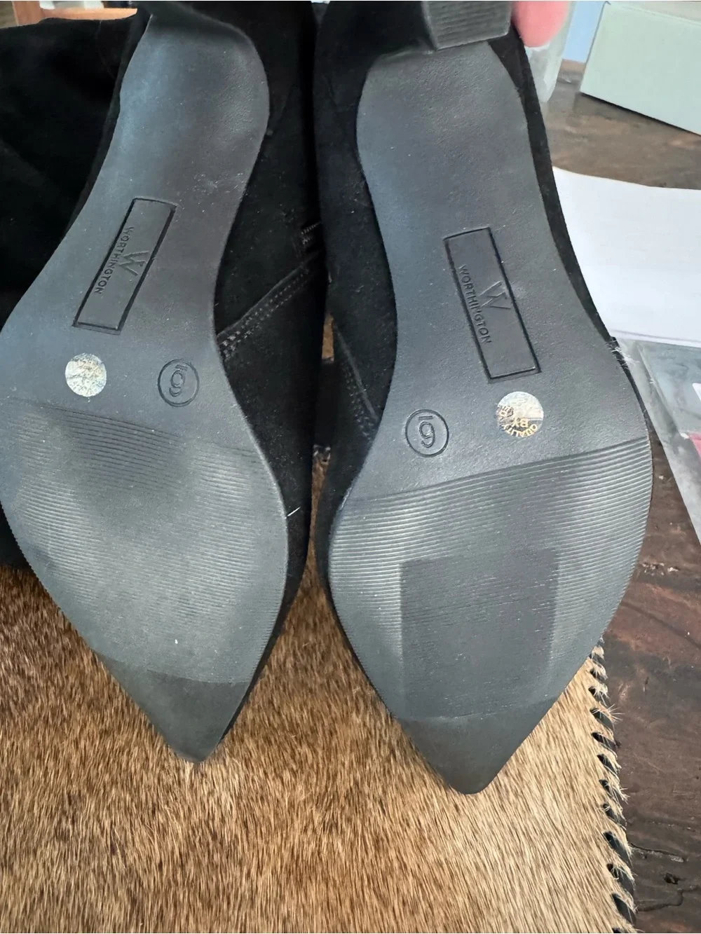 Women’s Black Over-the-Knee Pointed Toe Heel Boots
